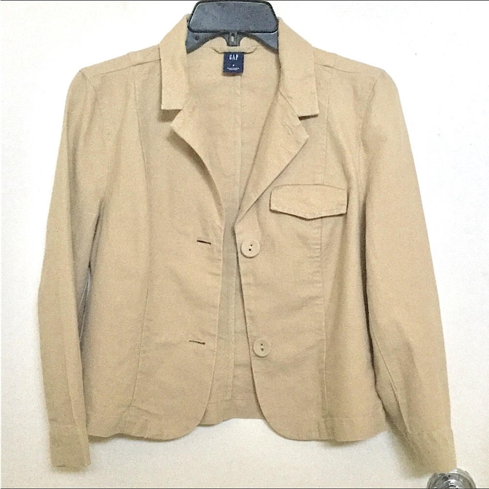 Vintage Gap Cropped Linen Blazer